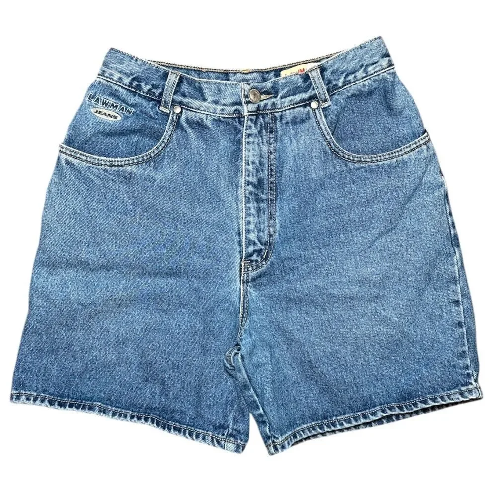 Vintage 90's, Y2K, Western High Waisted Lawman Jeans Shorts Sz: 7